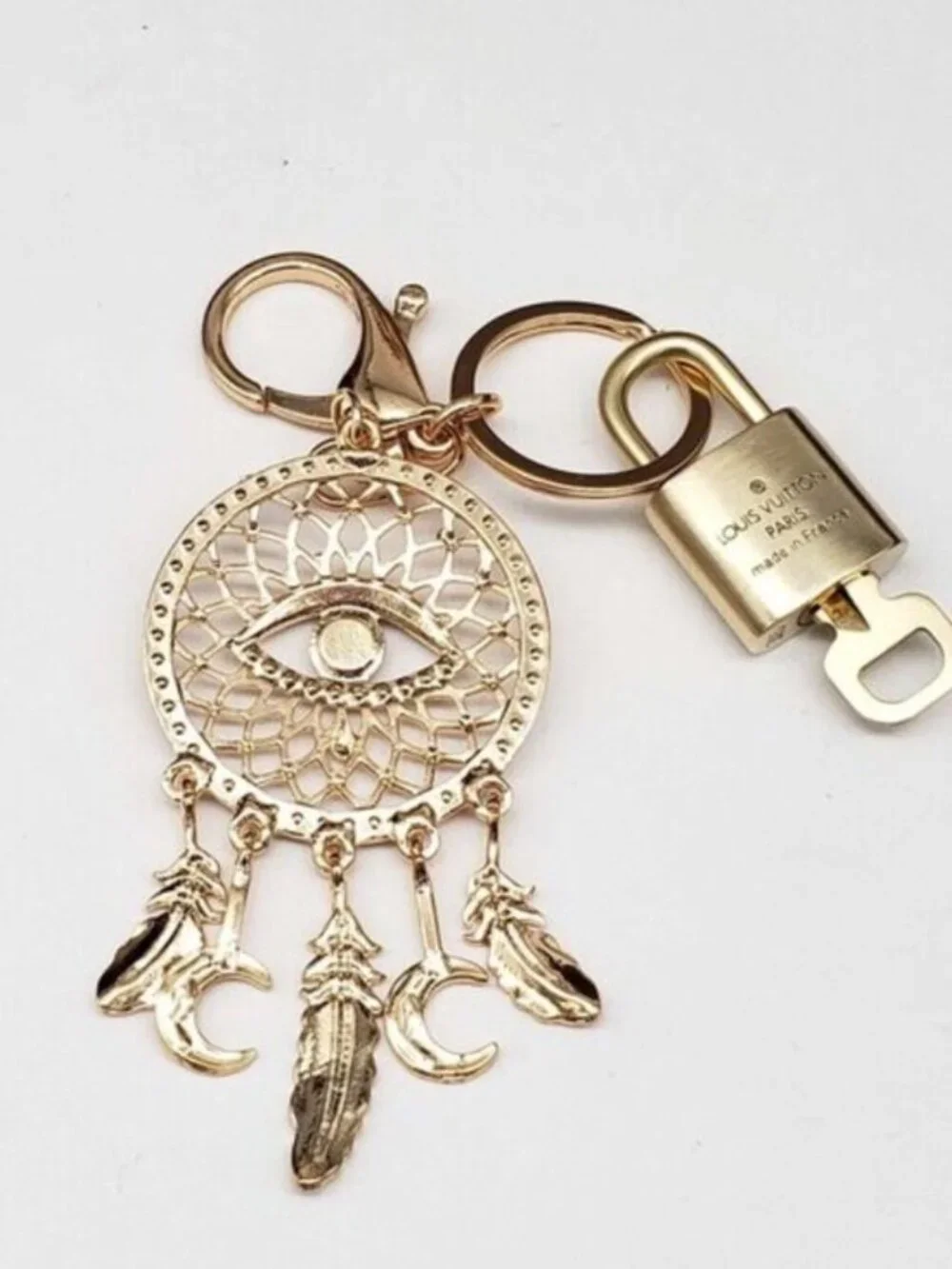 Louis Vuitton Gold Padlock 🔑 Authentic LV Unbranded Keychain Bag Charm